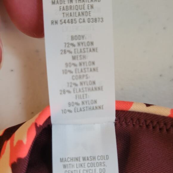 NWT Offline Aerie Leopard Print Mesh Back Sports Bra Brown & Pink Athleisure - S - Picture 4 of 4